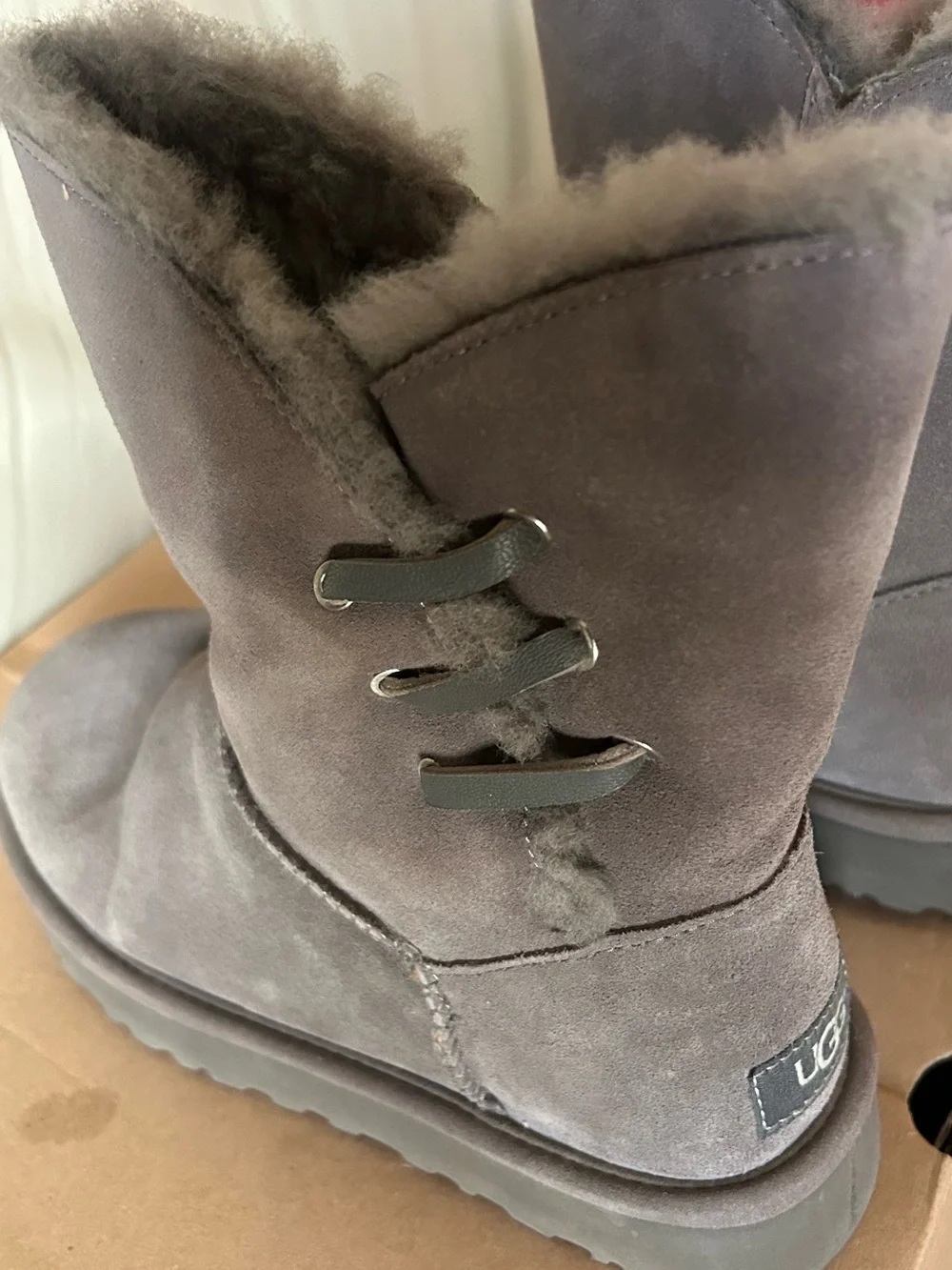 UGG Women's Short Suede Boots in Gray